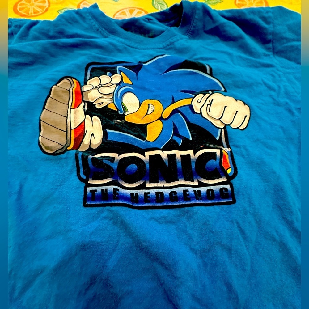 SEGA Sonic The Hedgehog Blue Short Sleeve Blue T-shirt Size: M (Boy)